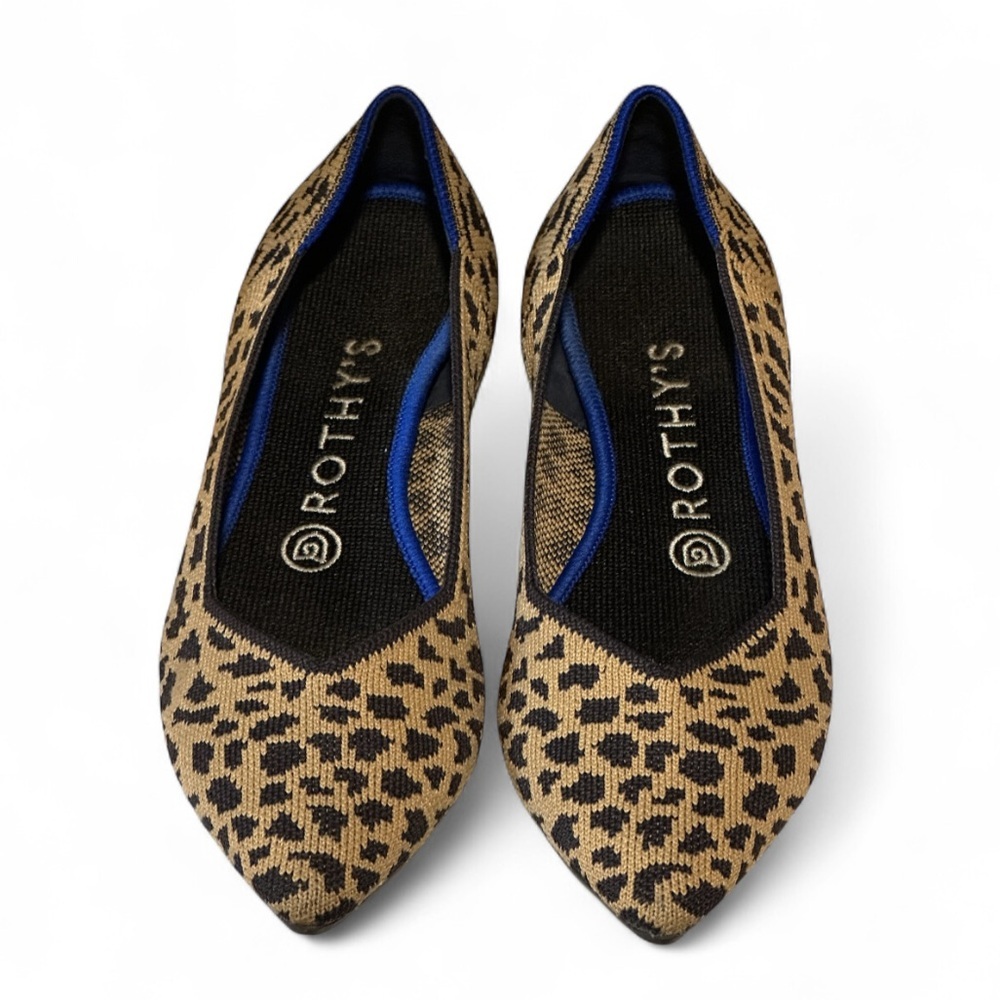 Rothy’s The Point Leopard Print Flats Size 7.5 Re… - image 2